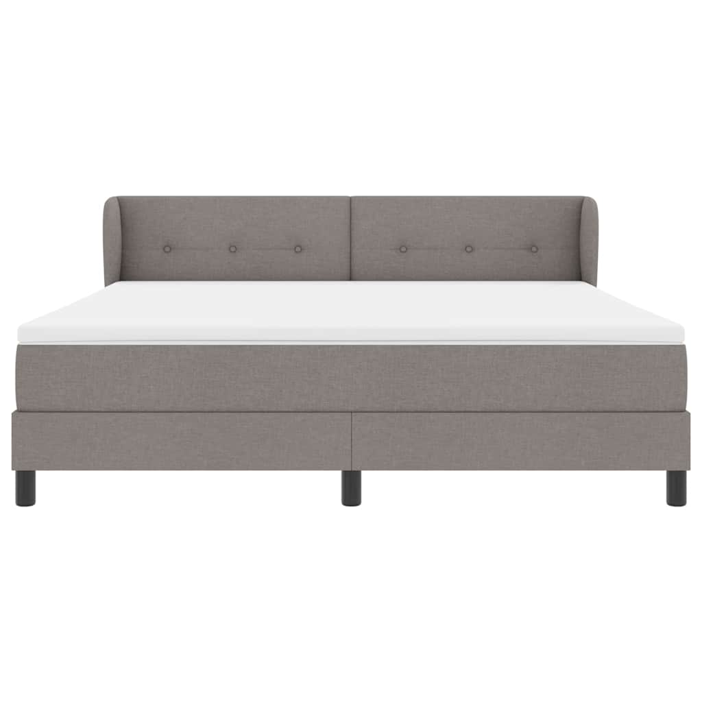 Boxspringbed met matras met hoofdeinde Taupe 180 x 200 cm Stof is nu te koop bij PeponiXL, paradijselijk wonen!