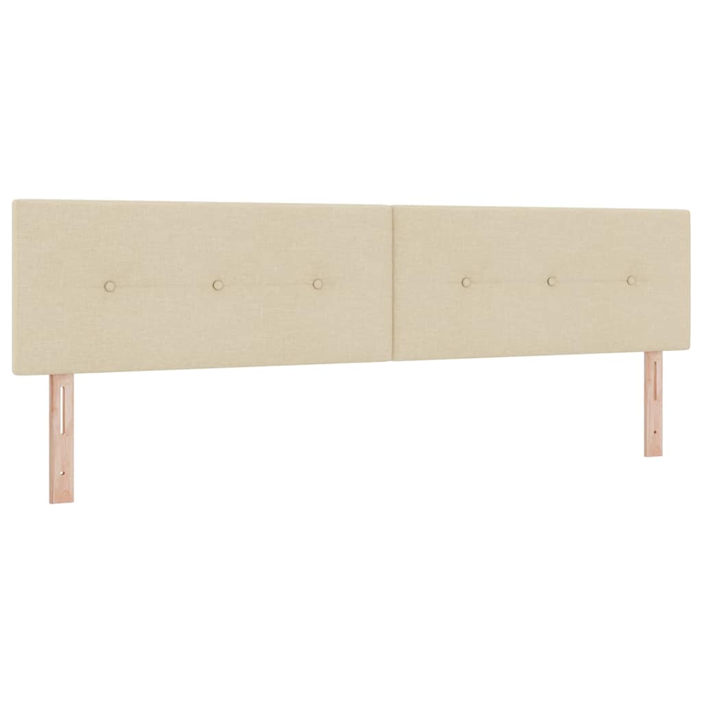 Boxspringbed met matras met hoofdeinde Crème 200 x 200 cm Stof is nu te koop bij PeponiXL, paradijselijk wonen!