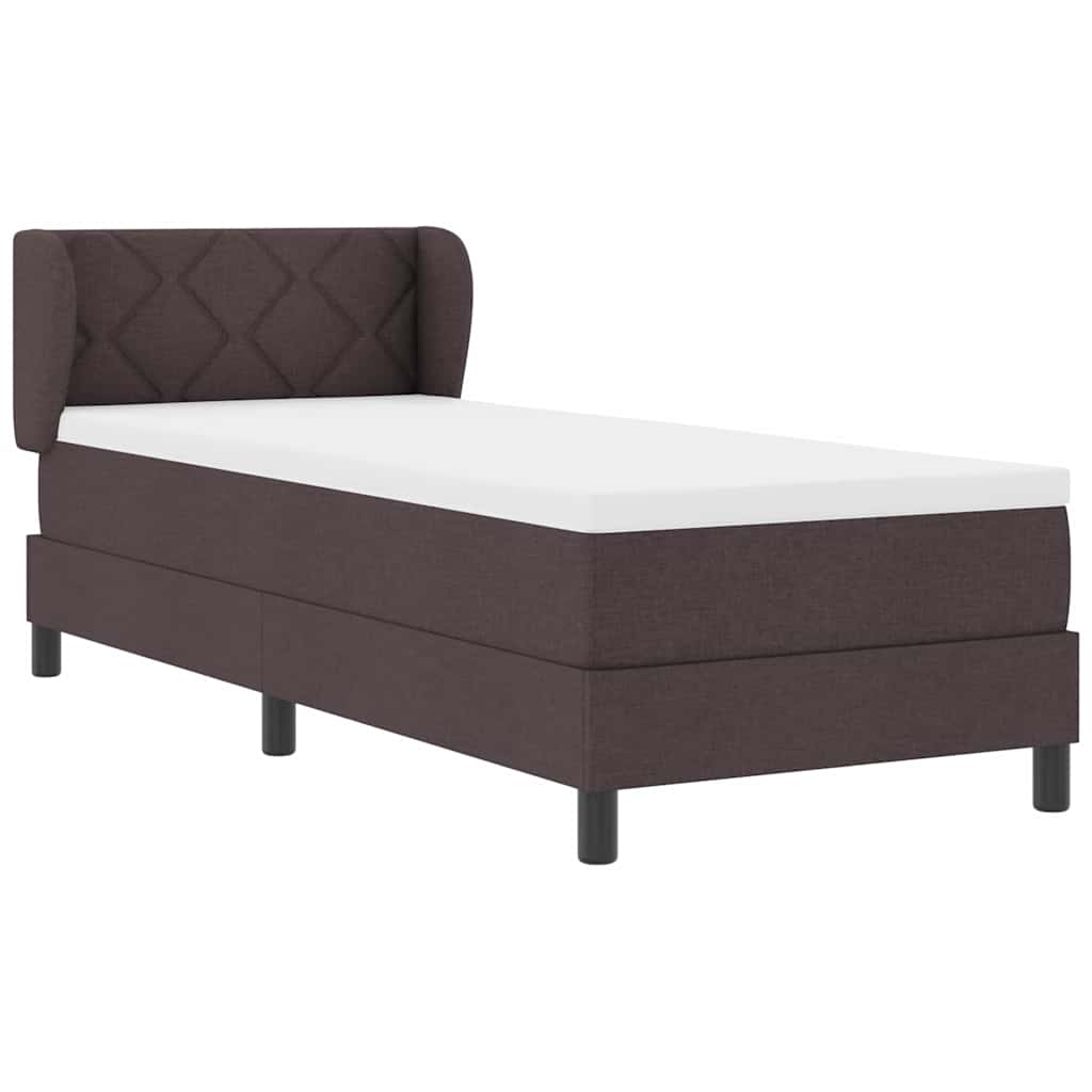 Boxspringbed met matras Donkerbruin 80 x 200 cm Stof is nu te koop bij PeponiXL, paradijselijk wonen!
