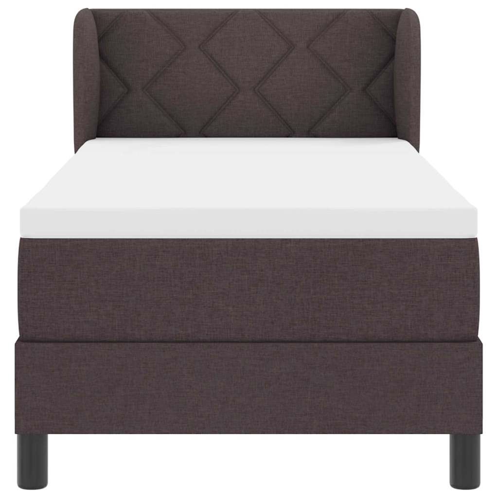 Boxspringbed met matras Donkerbruin 80 x 200 cm Stof is nu te koop bij PeponiXL, paradijselijk wonen!