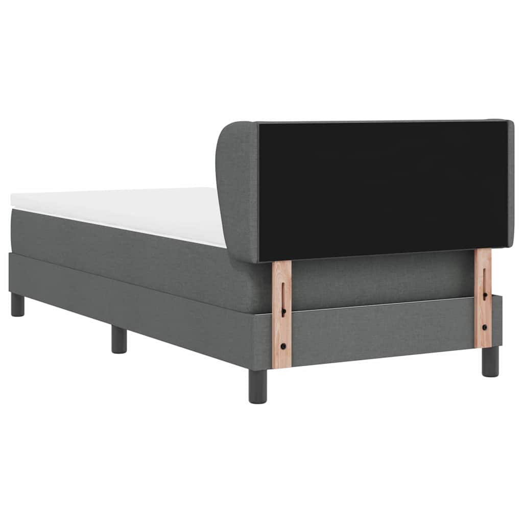 Boxspringbed met matras Donkergrijs 90 x 190 cm Stof is nu te koop bij PeponiXL, paradijselijk wonen!