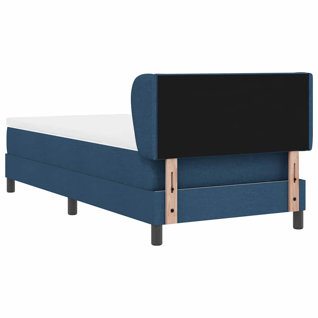 Boxspringbed met matras met hoofdeinde Blauw 90 x 190 cm Stof is nu te koop bij PeponiXL, paradijselijk wonen!