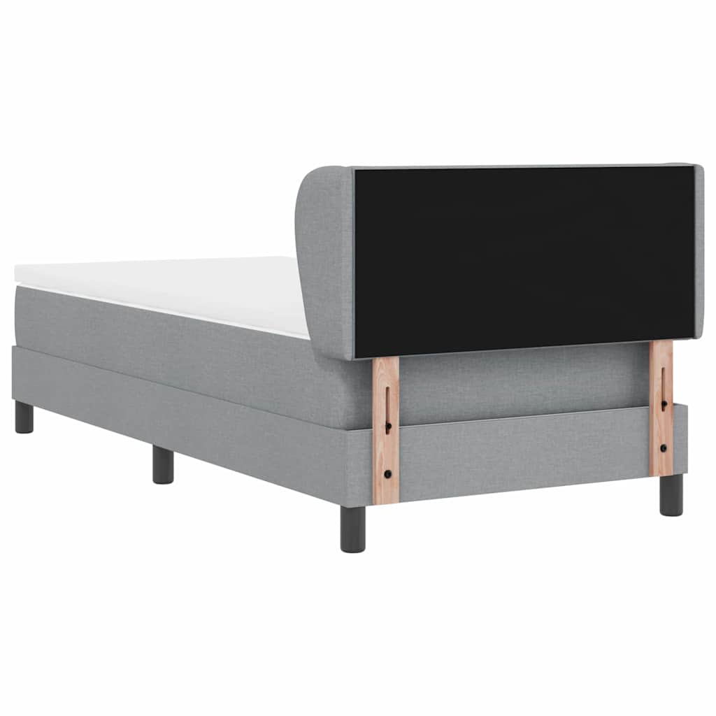 Boxspringbed met matras Lichtgrijs 90 x 200 cm Stof is nu te koop bij PeponiXL, paradijselijk wonen!