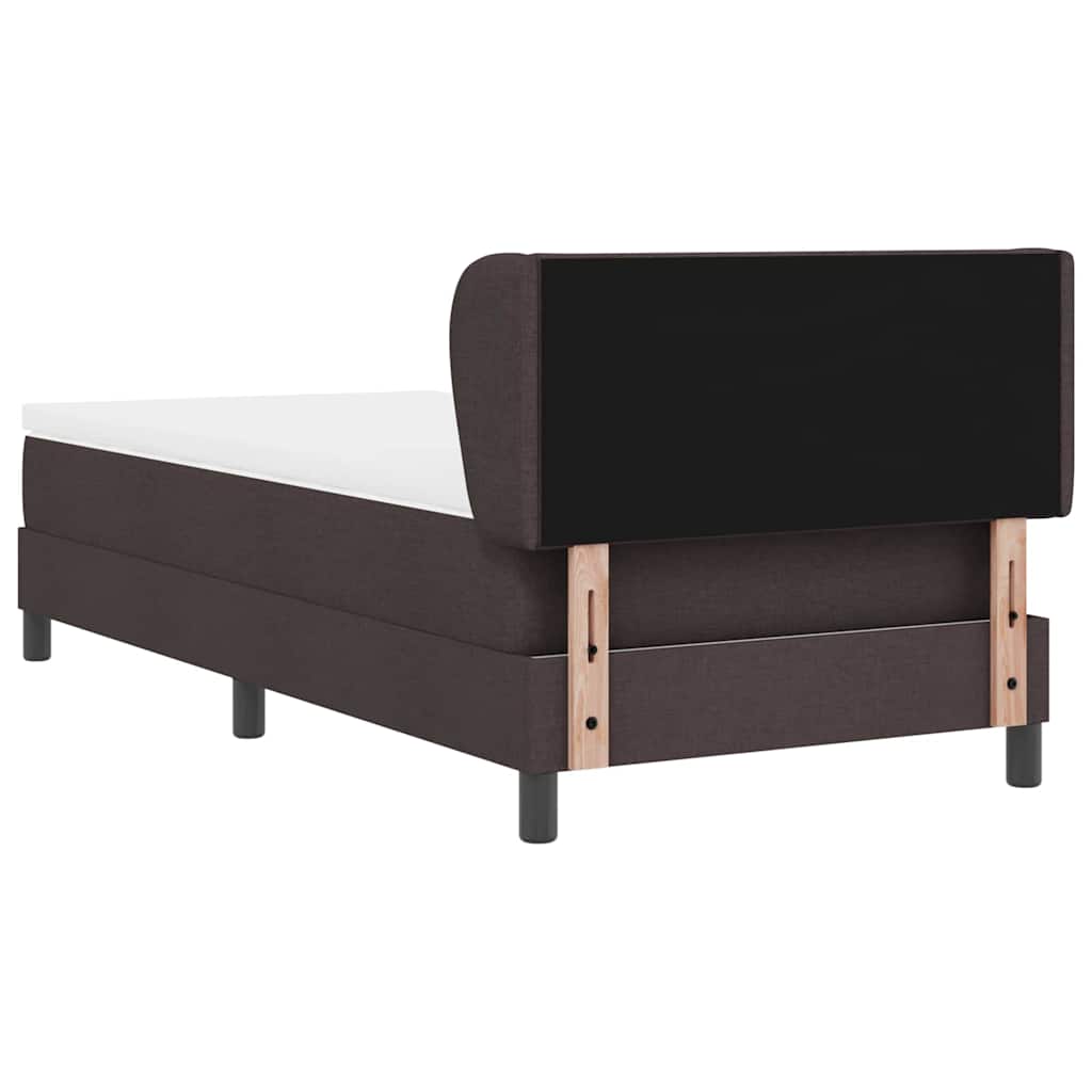 Boxspringbed met matras Donkerbruin 100 x 200 cm Stof is nu te koop bij PeponiXL, paradijselijk wonen!