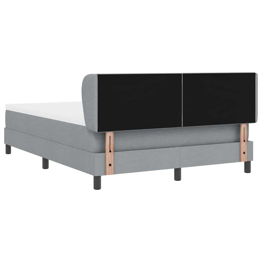 Boxspringbed met matras Lichtgrijs 160 x 200 cm Stof is nu te koop bij PeponiXL, paradijselijk wonen!