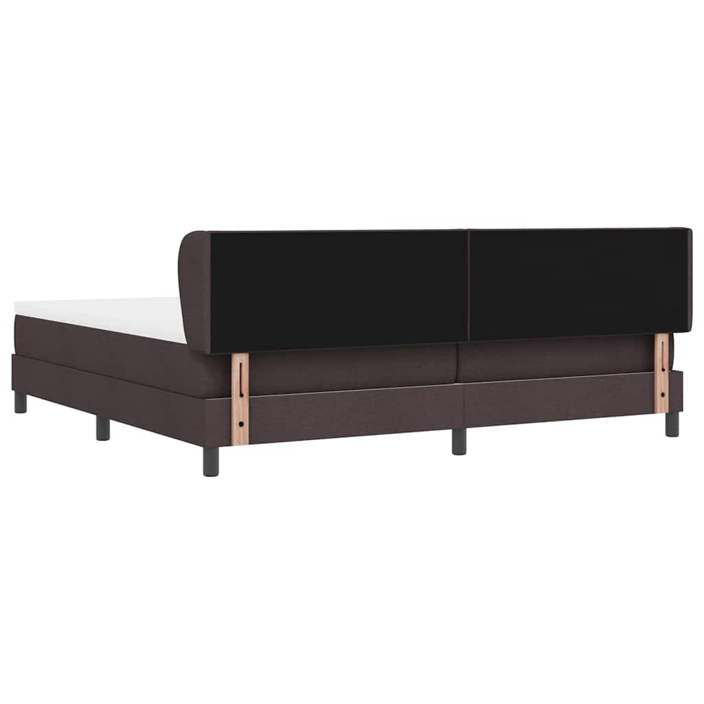 Boxspringbed met matras Donkerbruin 200 x 200 cm Stof is nu te koop bij PeponiXL, paradijselijk wonen!