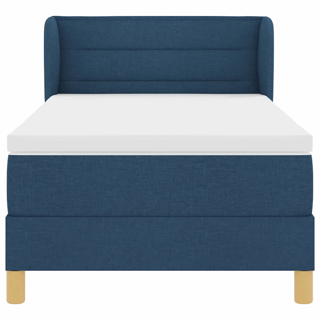 Boxspringbed met matras met hoofdeinde Blauw 100 x 200 cm Stof is nu te koop bij PeponiXL, paradijselijk wonen!