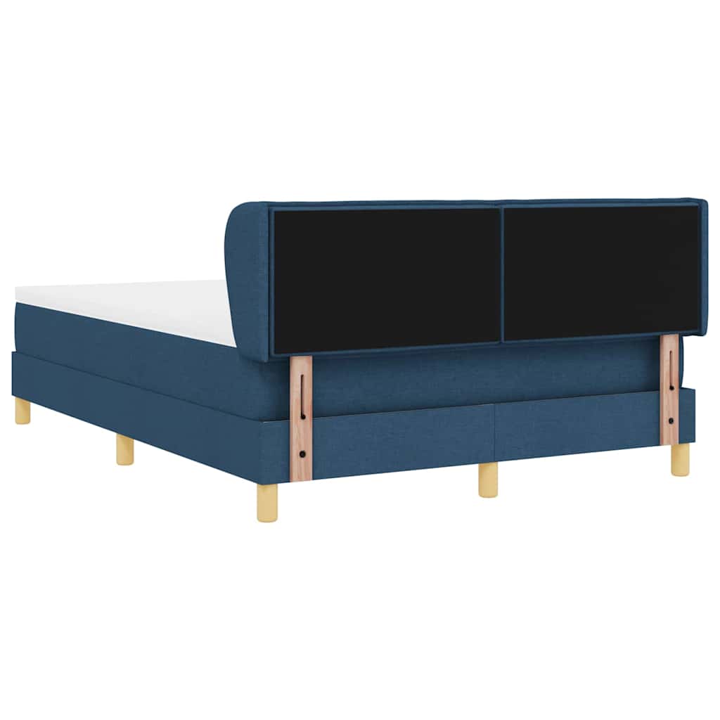 Boxspringbed met matras met hoofdeinde Blauw 140 x 200 cm Stof is nu te koop bij PeponiXL, paradijselijk wonen!