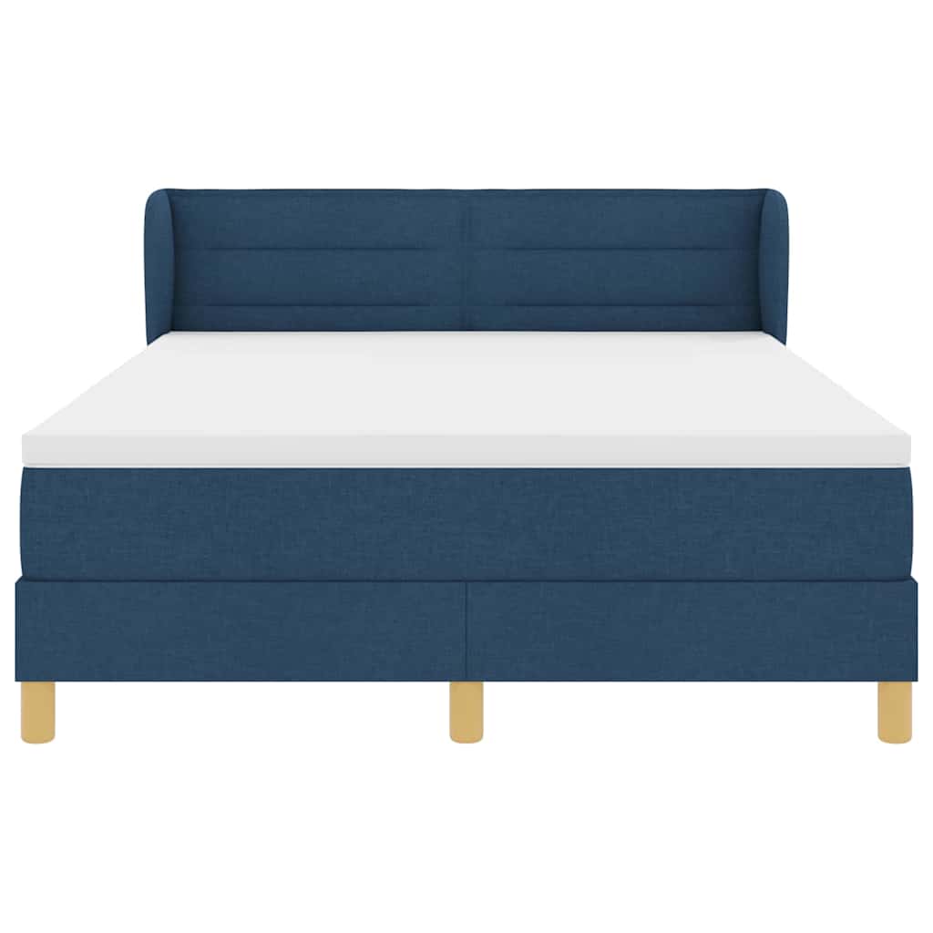 Boxspringbed met matras met hoofdeinde Blauw 140 x 200 cm Stof is nu te koop bij PeponiXL, paradijselijk wonen!