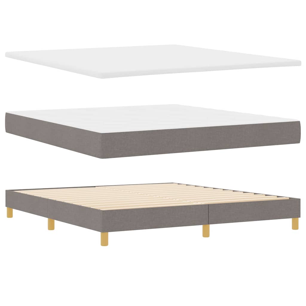 Boxspringbed met matras met hoofdeinde Taupe 180 x 200 cm Stof is nu te koop bij PeponiXL, paradijselijk wonen!