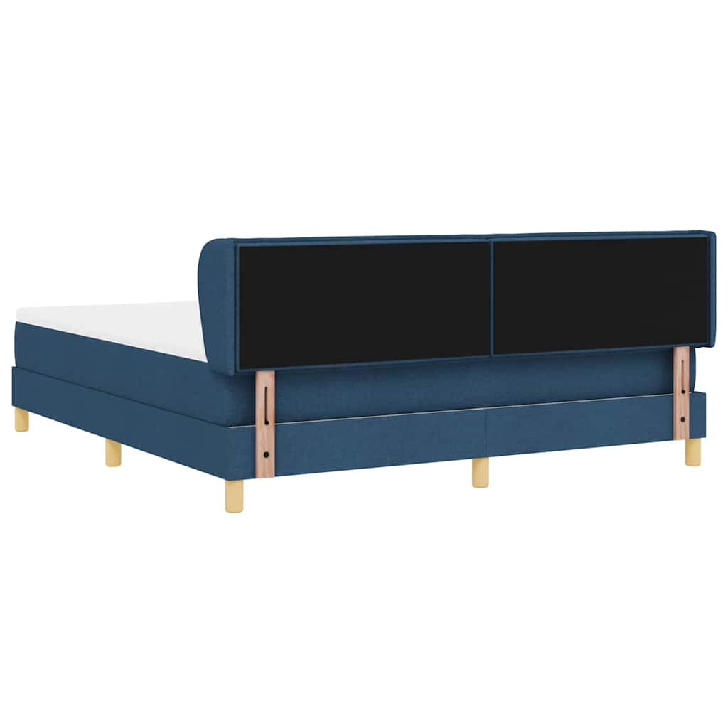 Boxspringbed met matras met hoofdeinde Blauw 180 x 200 cm Stof is nu te koop bij PeponiXL, paradijselijk wonen!
