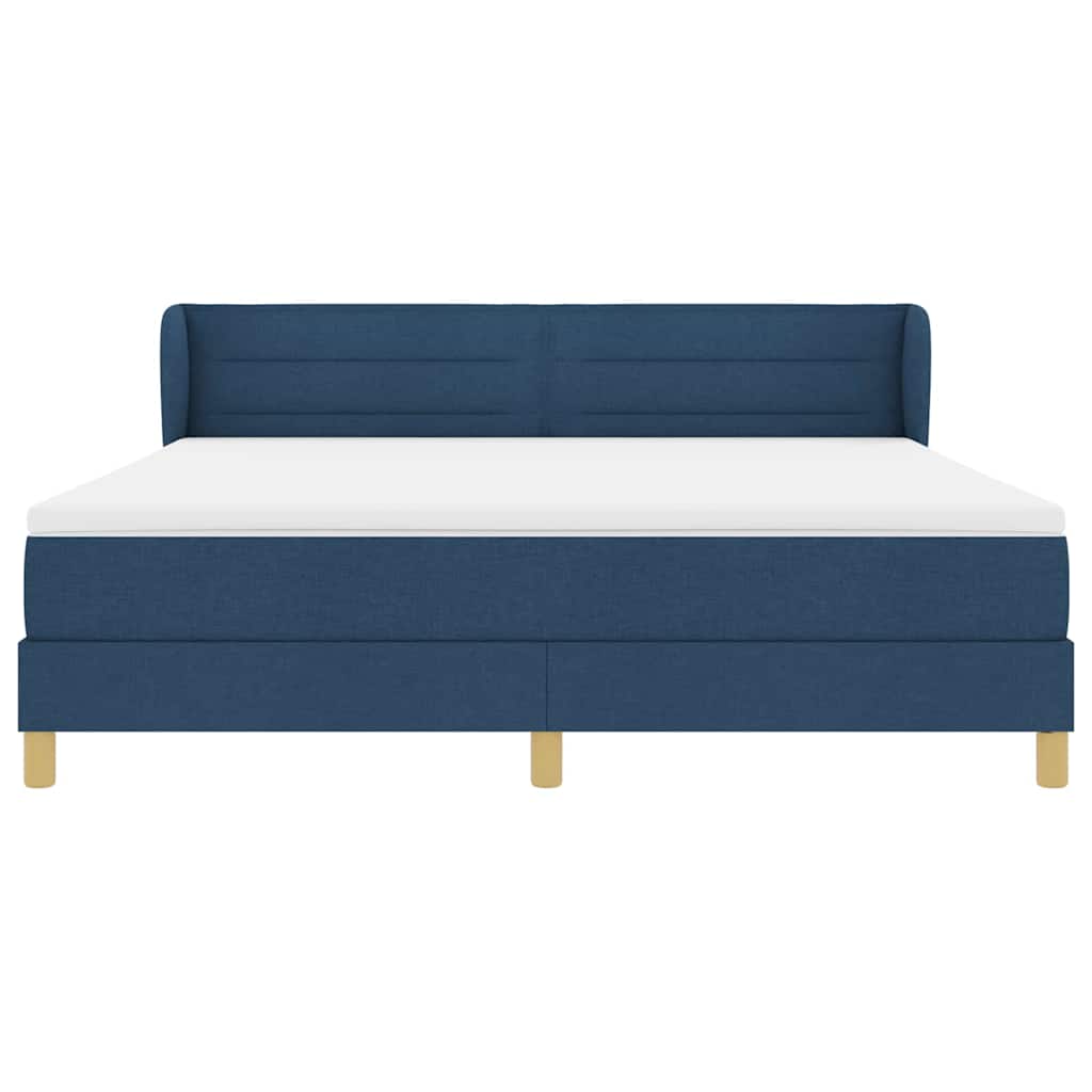 Boxspringbed met matras met hoofdeinde Blauw 180 x 200 cm Stof is nu te koop bij PeponiXL, paradijselijk wonen!