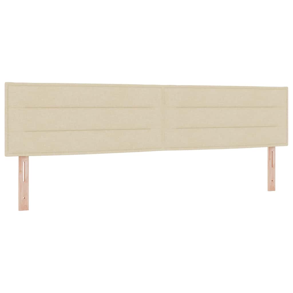 Boxspringbed met matras met hoofdeinde Crème 200 x 200 cm Stof is nu te koop bij PeponiXL, paradijselijk wonen!