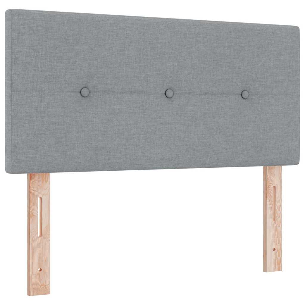 Boxspringbed met matras Lichtgrijs 100 x 200 cm Stof is nu te koop bij PeponiXL, paradijselijk wonen!