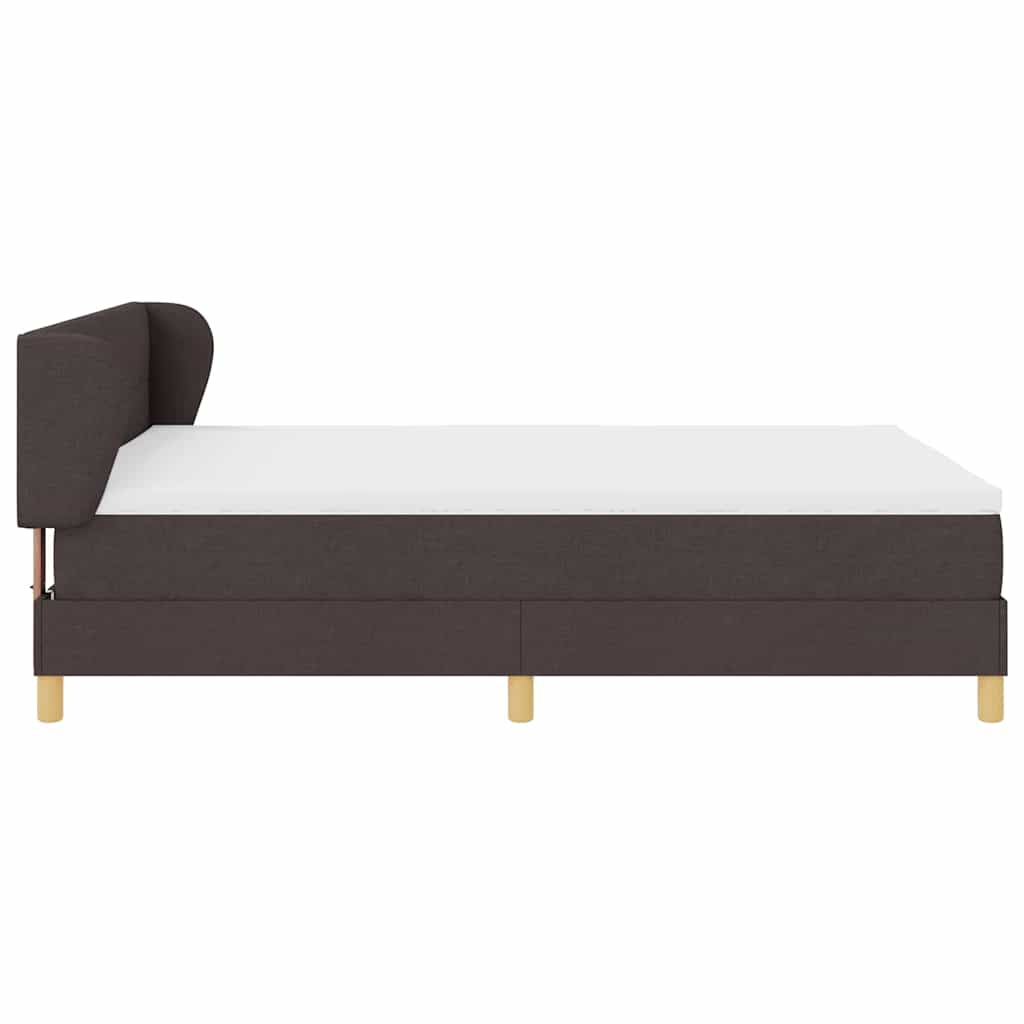 Boxspringbed met matras Donkerbruin 140 x 190 cm Stof is nu te koop bij PeponiXL, paradijselijk wonen!