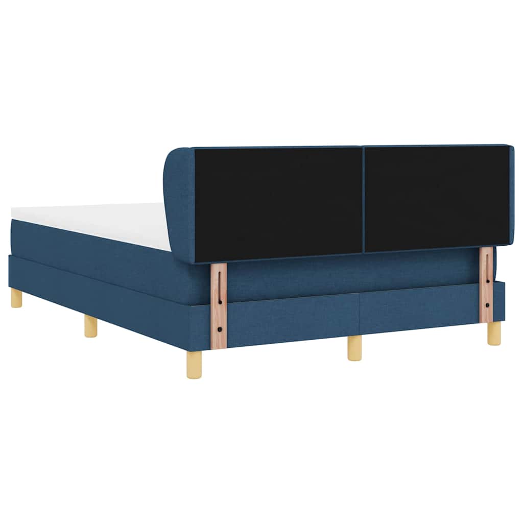Boxspringbed met matras met hoofdeinde Blauw 140 x 190 cm Stof is nu te koop bij PeponiXL, paradijselijk wonen!