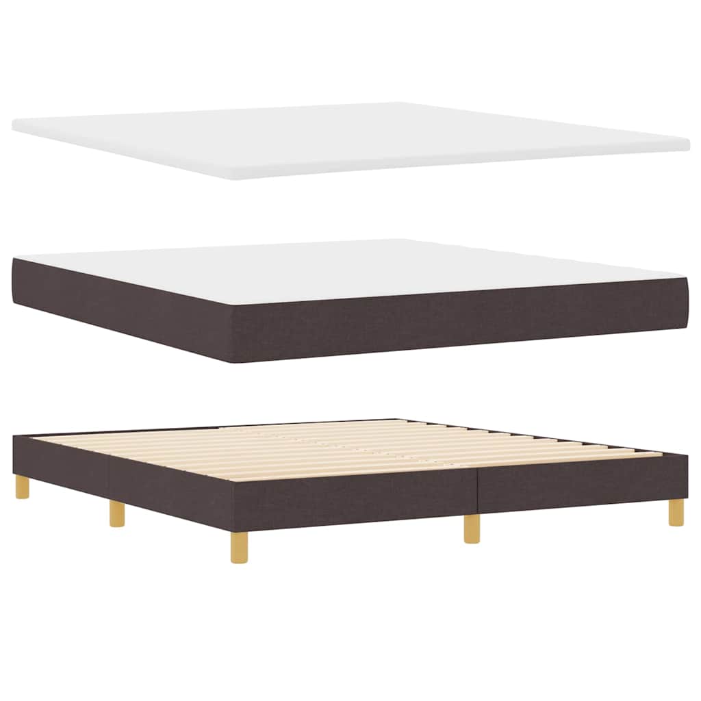 Boxspringbed met matras Donkerbruin 180 x 200 cm Stof is nu te koop bij PeponiXL, paradijselijk wonen!