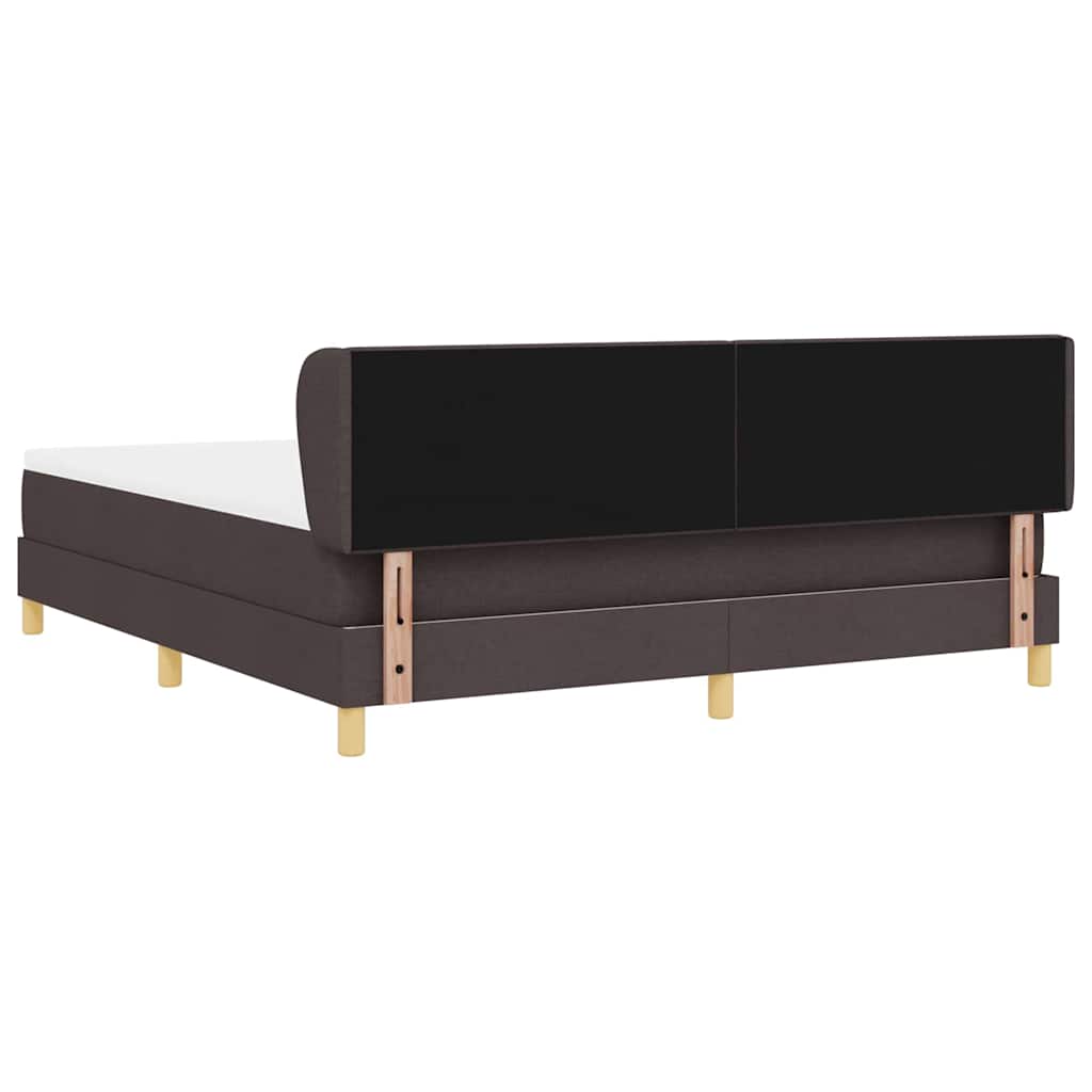 Boxspringbed met matras Donkerbruin 180 x 200 cm Stof is nu te koop bij PeponiXL, paradijselijk wonen!