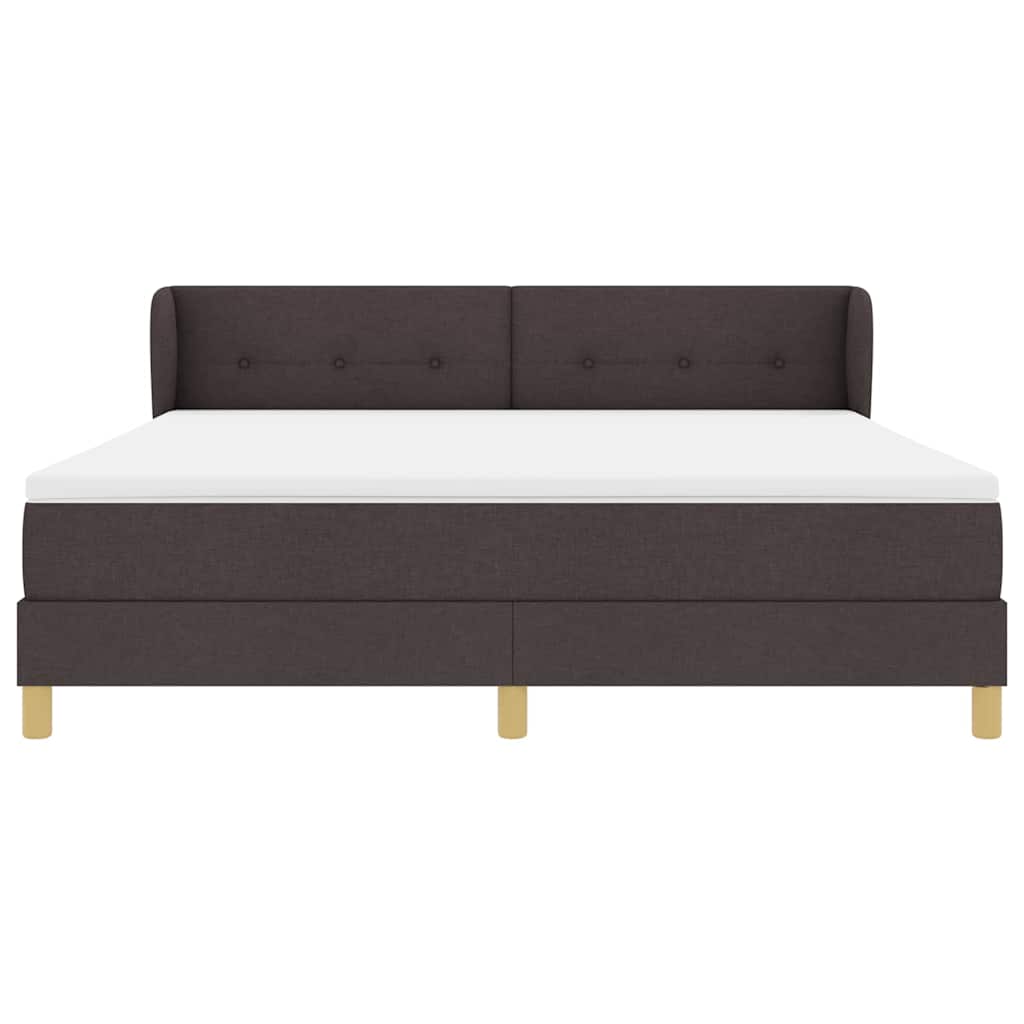 Boxspringbed met matras Donkerbruin 180 x 200 cm Stof is nu te koop bij PeponiXL, paradijselijk wonen!