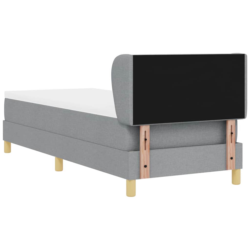 Boxspringbed met matras Lichtgrijs 80 x 200 cm Stof is nu te koop bij PeponiXL, paradijselijk wonen!