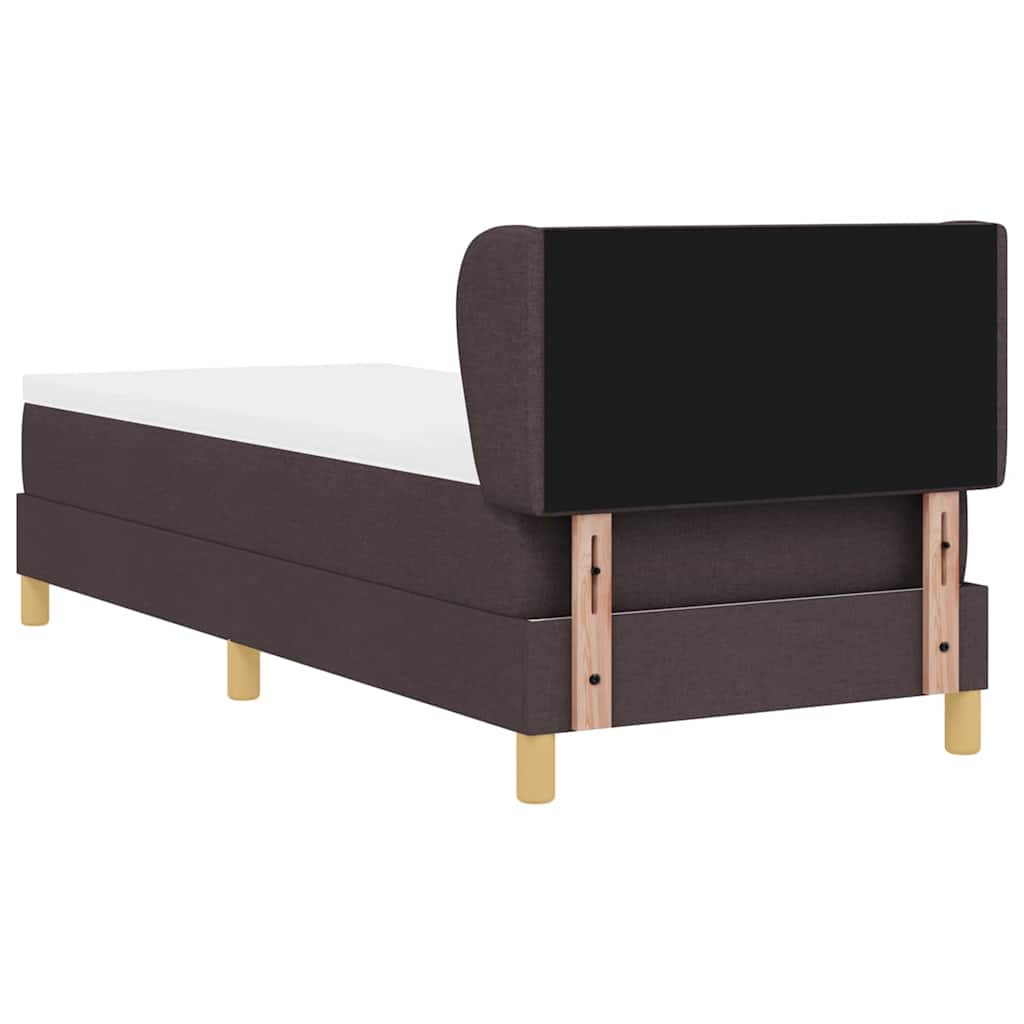Boxspringbed met hoofdeinde Donkerbruin 80 x 200 cm Stof is nu te koop bij PeponiXL, paradijselijk wonen!