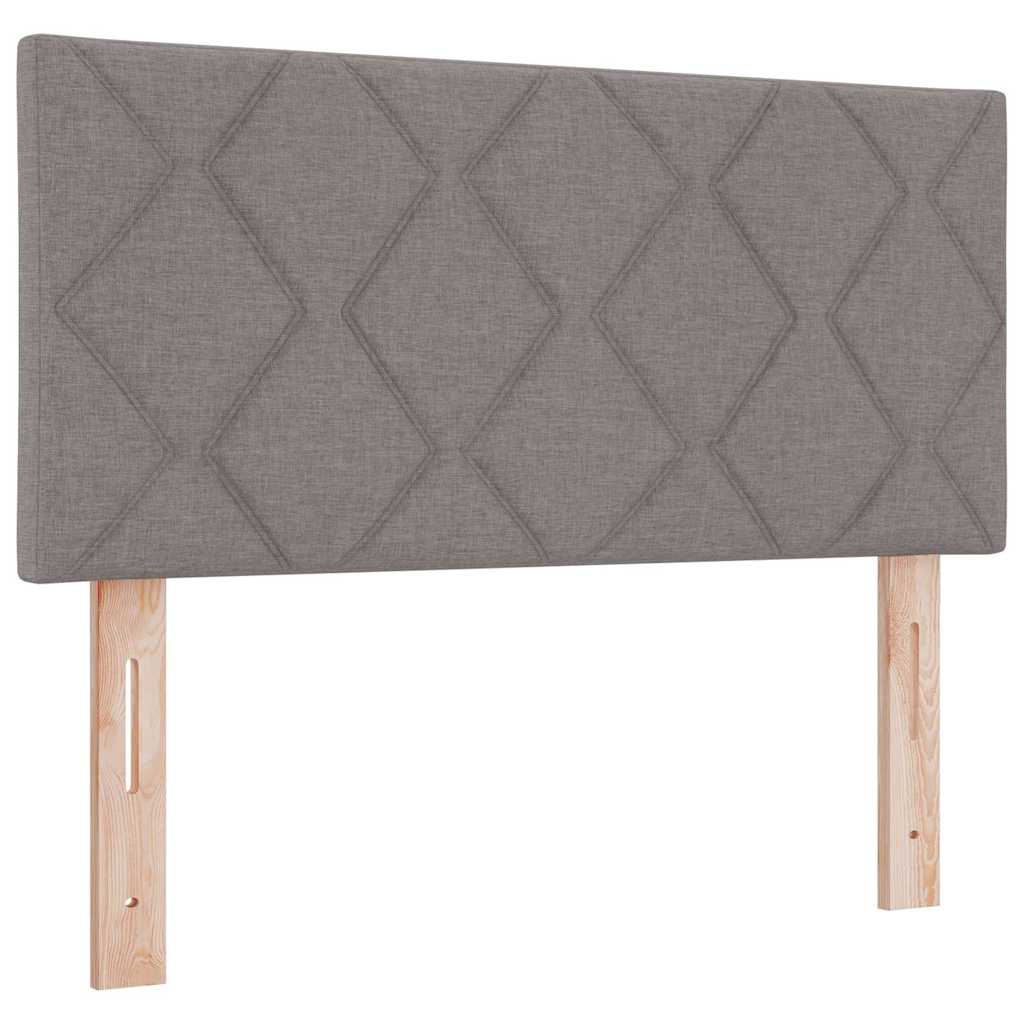 Boxspringbed met matras met hoofdeinde Taupe 90 x 190 cm Stof is nu te koop bij PeponiXL, paradijselijk wonen!