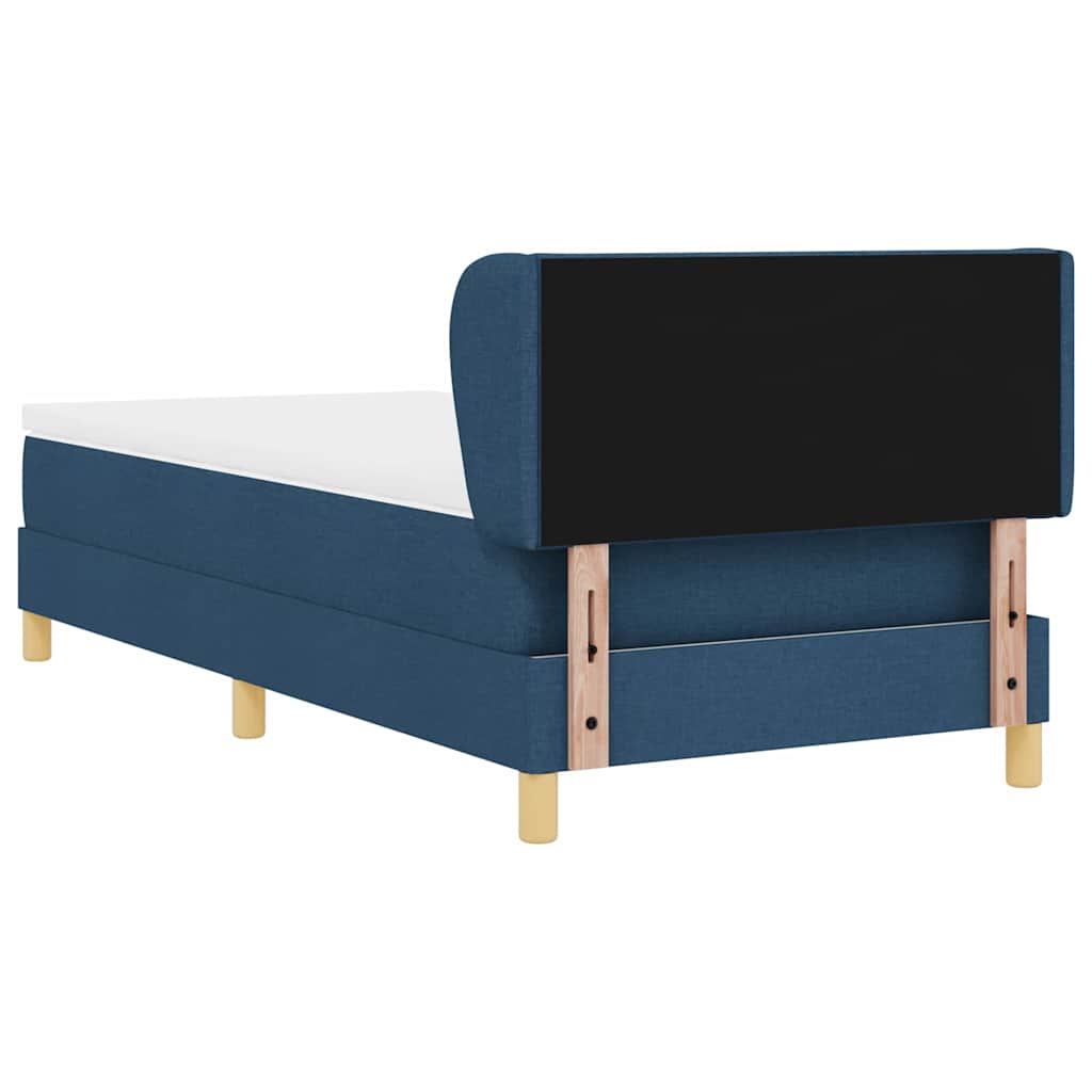 Boxspringbed met matras met hoofdeinde Blauw 90 x 190 cm Stof is nu te koop bij PeponiXL, paradijselijk wonen!