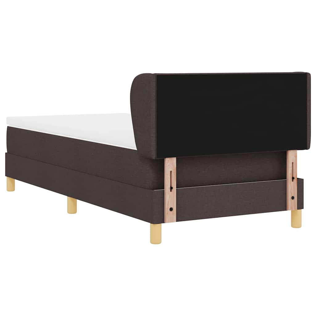 Boxspringbed met matras Donkerbruin 90 x 200 cm Stof is nu te koop bij PeponiXL, paradijselijk wonen!