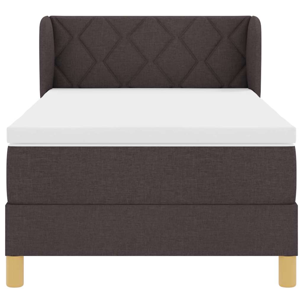Boxspringbed met matras Donkerbruin 90 x 200 cm Stof is nu te koop bij PeponiXL, paradijselijk wonen!