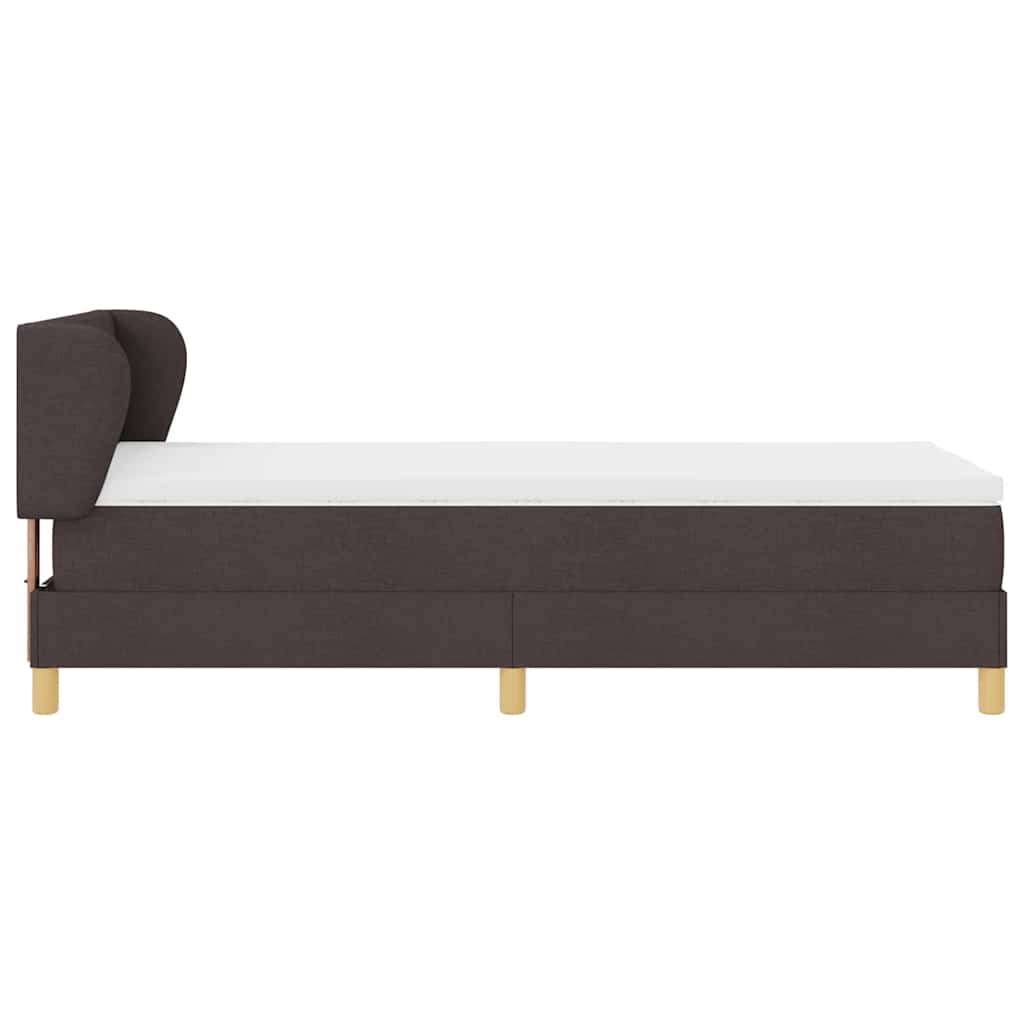 Boxspringbed met matras Donkerbruin 90 x 200 cm Stof is nu te koop bij PeponiXL, paradijselijk wonen!