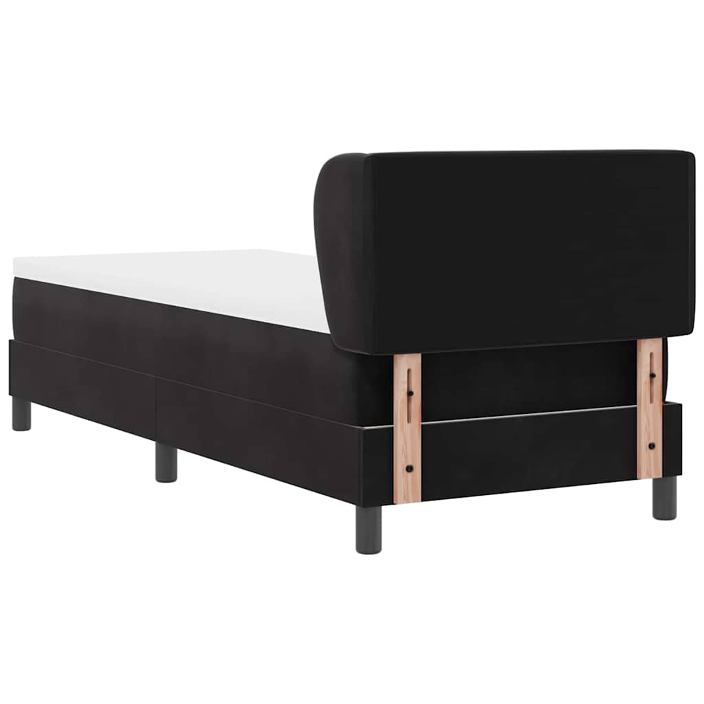 Boxspringbed met hoofdeinde Zwart 80 x 200 cm Fluweel is nu te koop bij PeponiXL, paradijselijk wonen!