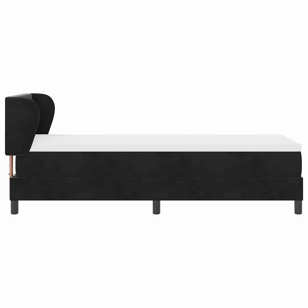 Boxspringbed met hoofdeinde Zwart 80 x 200 cm Fluweel is nu te koop bij PeponiXL, paradijselijk wonen!