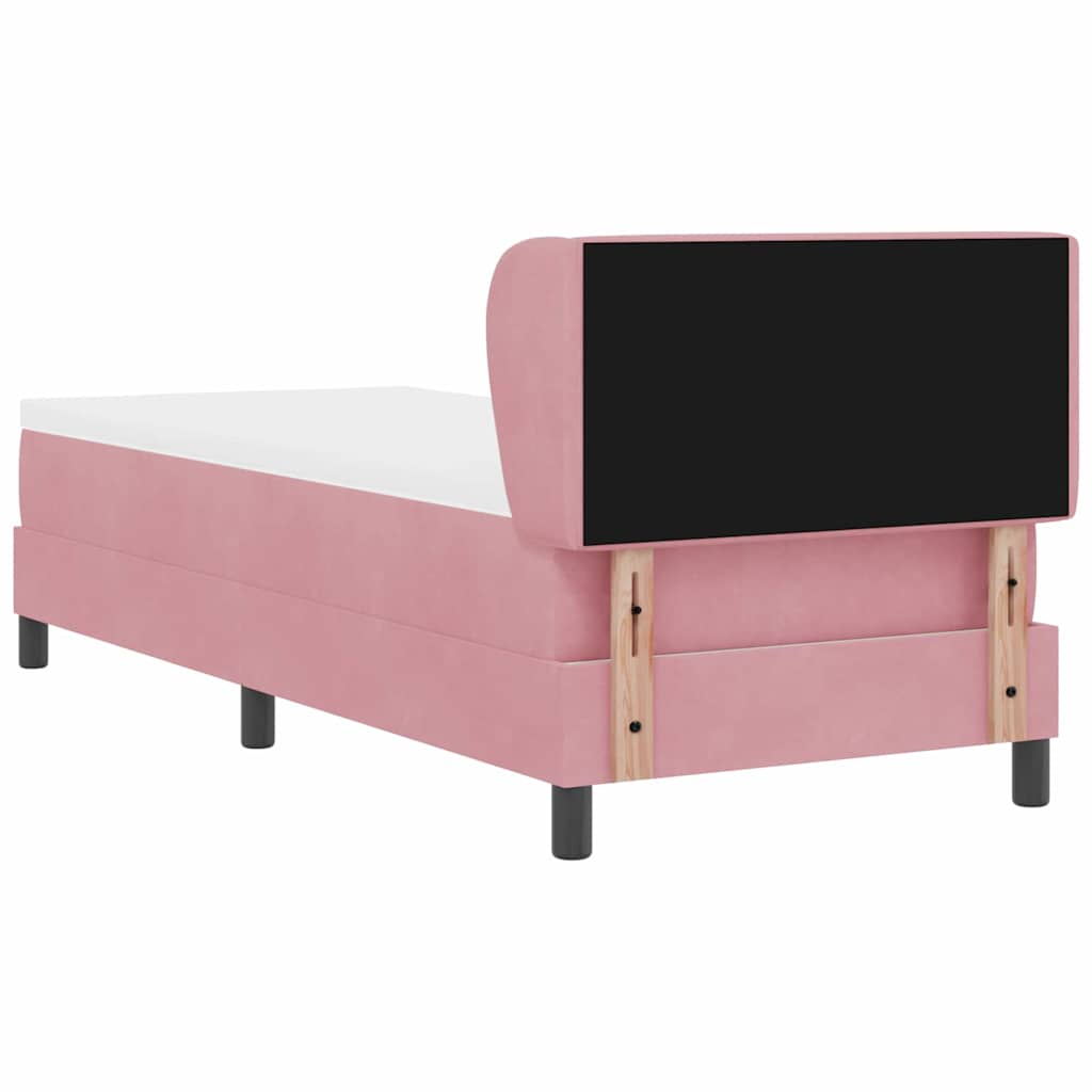 Boxspringbed met hoofdeinde Roze 80 x 200 cm Fluweel is nu te koop bij PeponiXL, paradijselijk wonen!