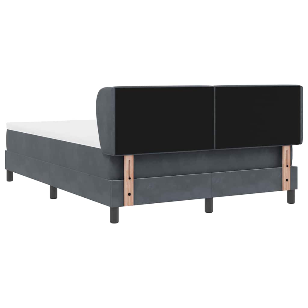 Boxspringbed met hoofdeinde Donkergrijs 140 x 200 cm Fluweel is nu te koop bij PeponiXL, paradijselijk wonen!
