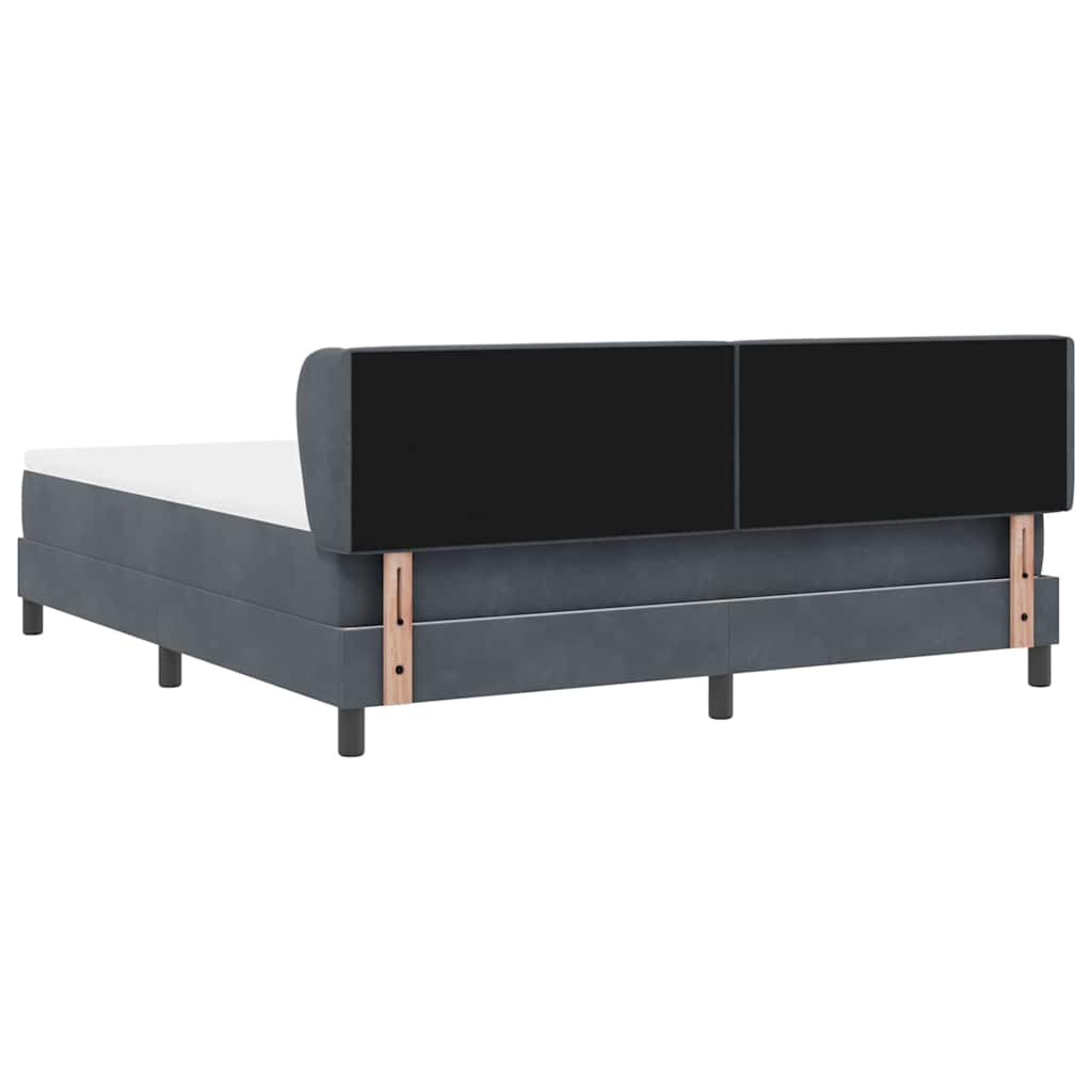 Boxspringbed met hoofdeinde Donkergrijs 180 x 200 cm Fluweel is nu te koop bij PeponiXL, paradijselijk wonen!