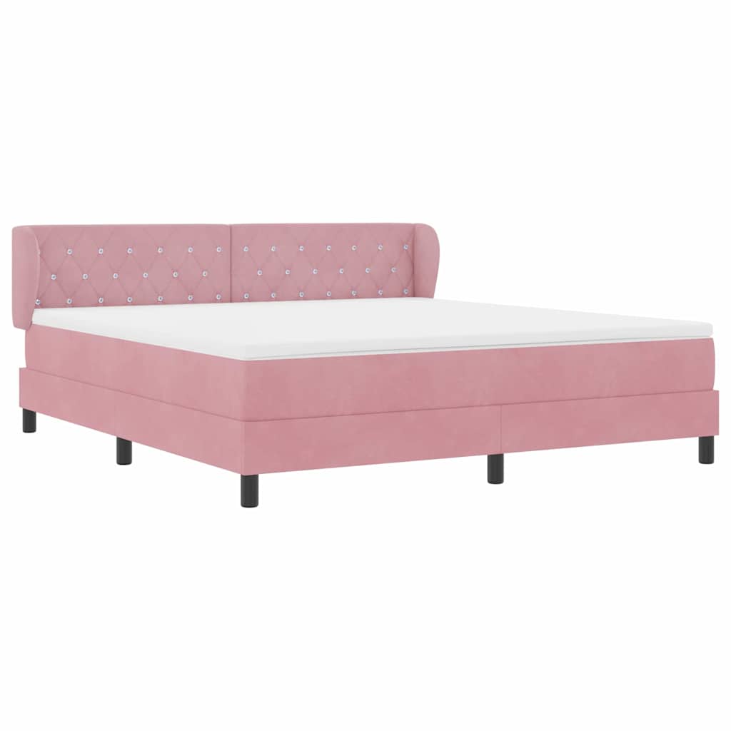 Boxspringbed met hoofdeinde Roze 180 x 200 cm Fluweel is nu te koop bij PeponiXL, paradijselijk wonen!