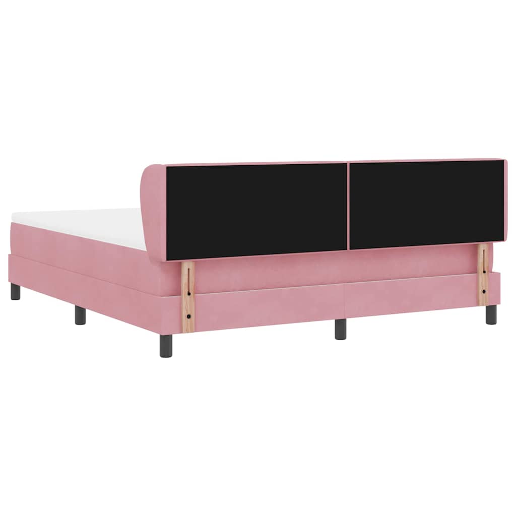 Boxspringbed met hoofdeinde Roze 180 x 200 cm Fluweel is nu te koop bij PeponiXL, paradijselijk wonen!