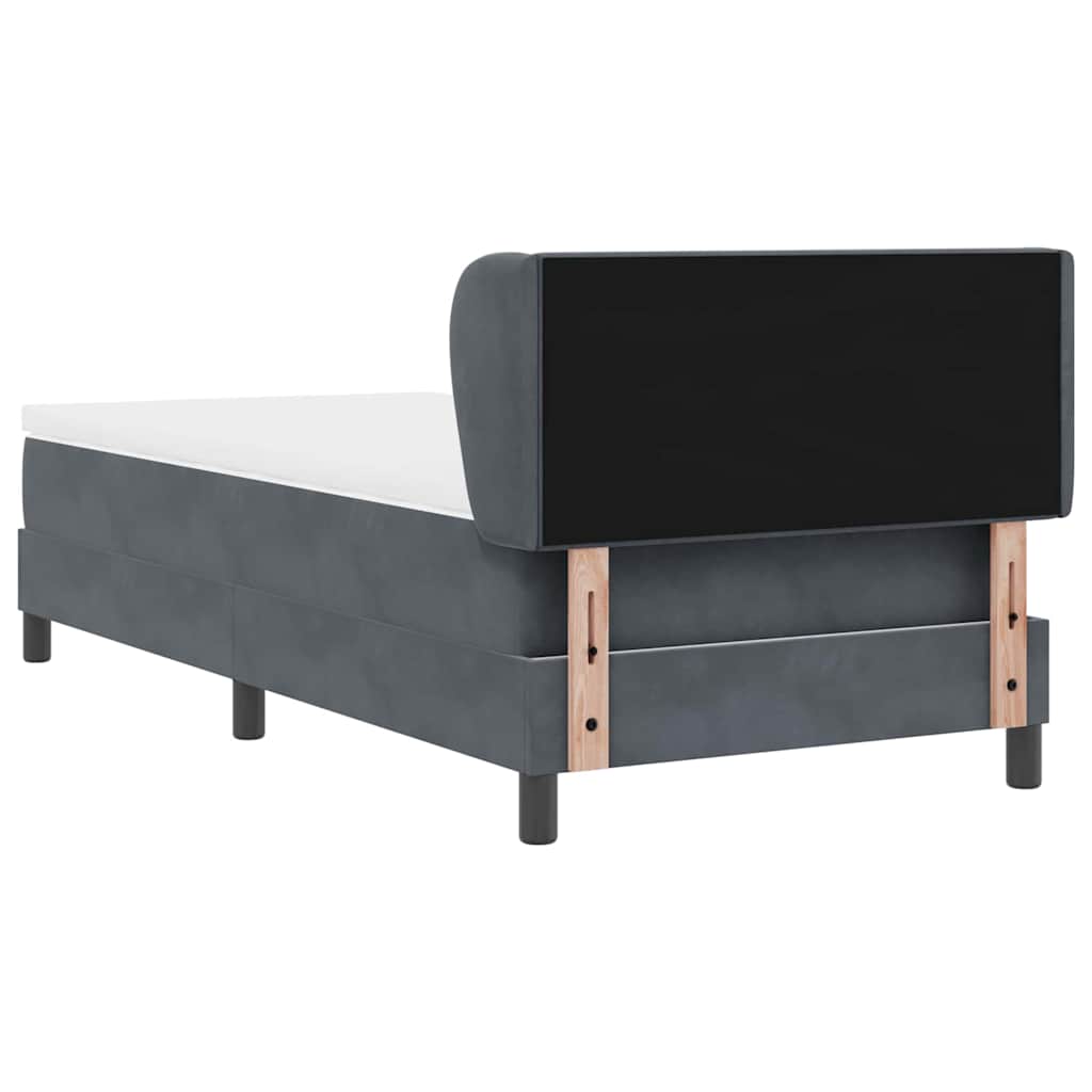 Boxspringbed met hoofdeinde Donkergrijs 80 x 200 cm Fluweel is nu te koop bij PeponiXL, paradijselijk wonen!