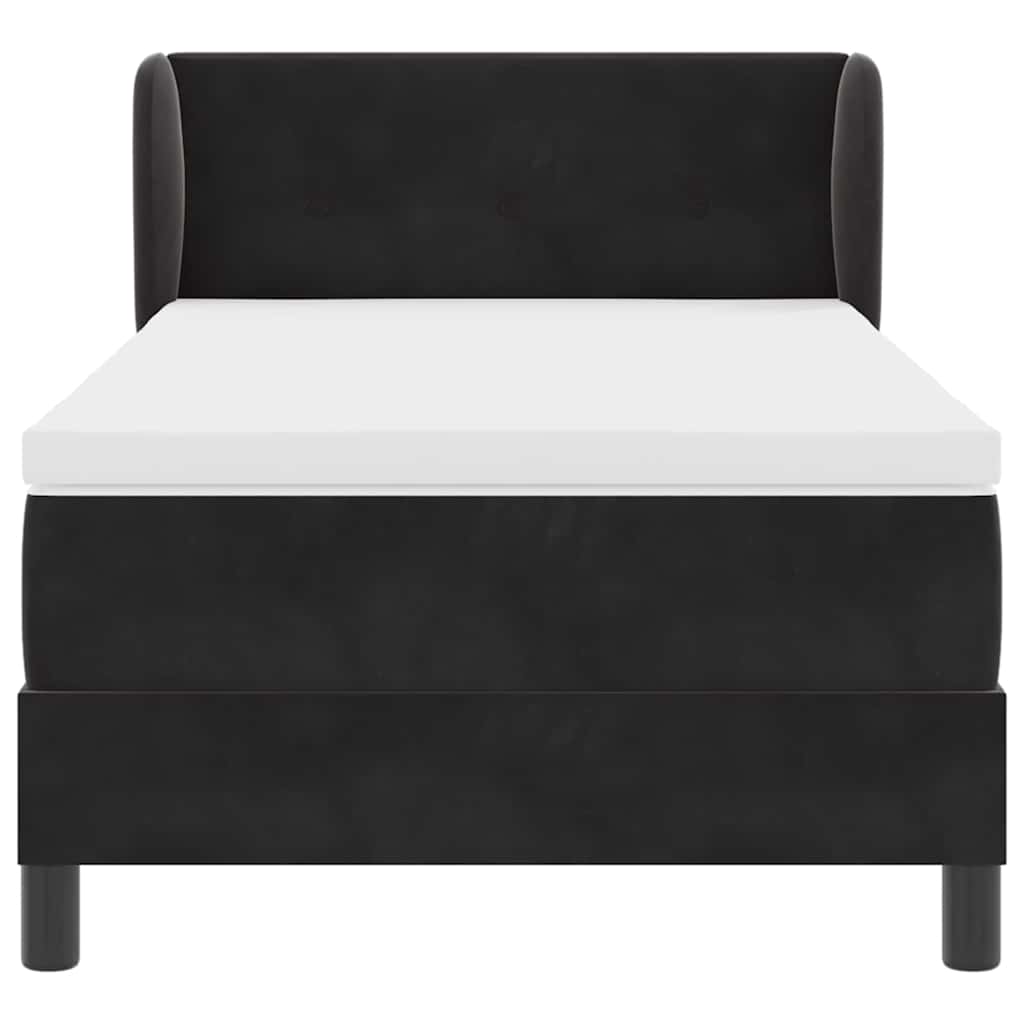 Boxspringbed met hoofdeinde Zwart 80 x 200 cm Fluweel is nu te koop bij PeponiXL, paradijselijk wonen!