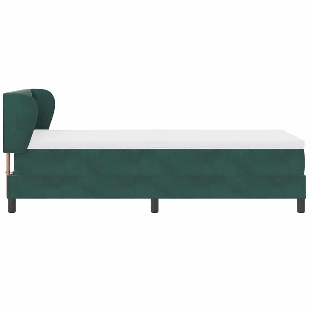 Boxspringbed met hoofdeinde Donkergroen 80 x 200 cm Fluweel