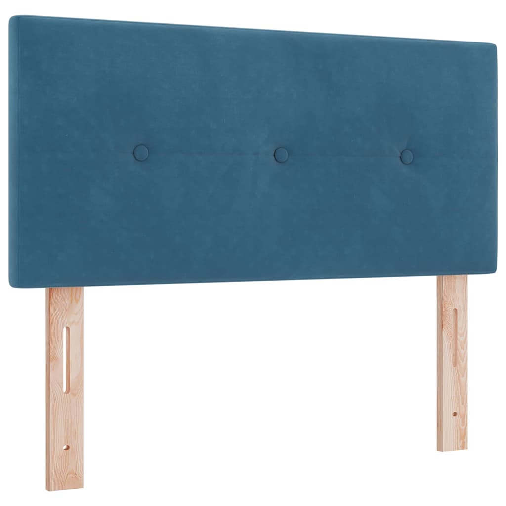 Boxspringbed met hoofdeinde Donkerblauw 90 x 200 cm Fluweel is nu te koop bij PeponiXL, paradijselijk wonen!