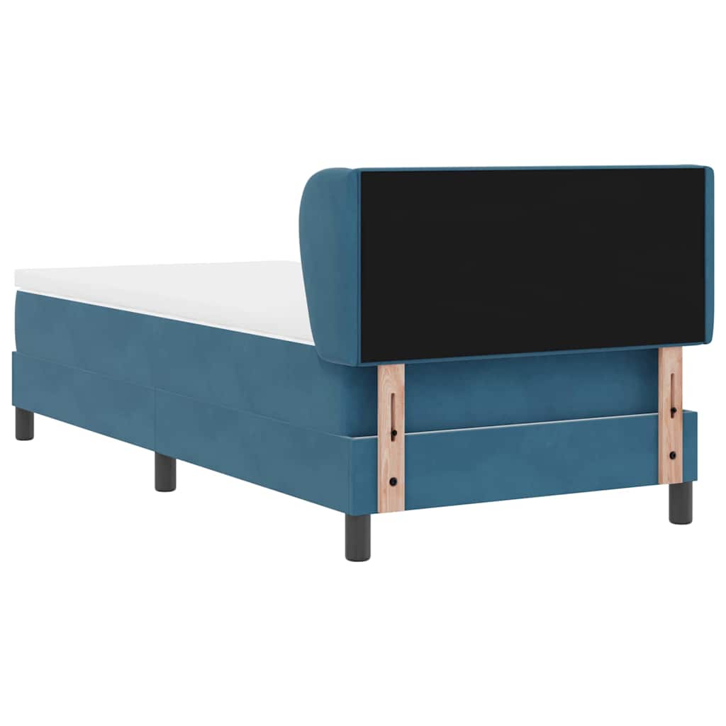 Boxspringbed met hoofdeinde Donkerblauw 90 x 200 cm Fluweel is nu te koop bij PeponiXL, paradijselijk wonen!