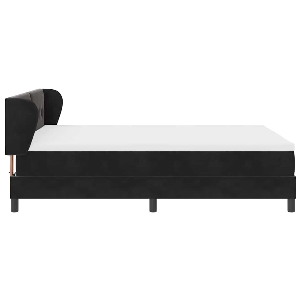 Boxspringbed met hoofdeinde Zwart 140 x 190 cm Fluweel is nu te koop bij PeponiXL, paradijselijk wonen!