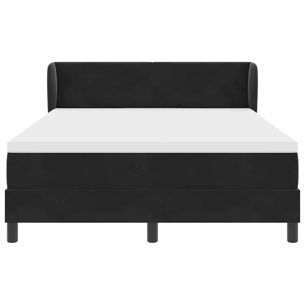 Boxspringbed met hoofdeinde Zwart 140 x 200 cm Fluweel is nu te koop bij PeponiXL, paradijselijk wonen!