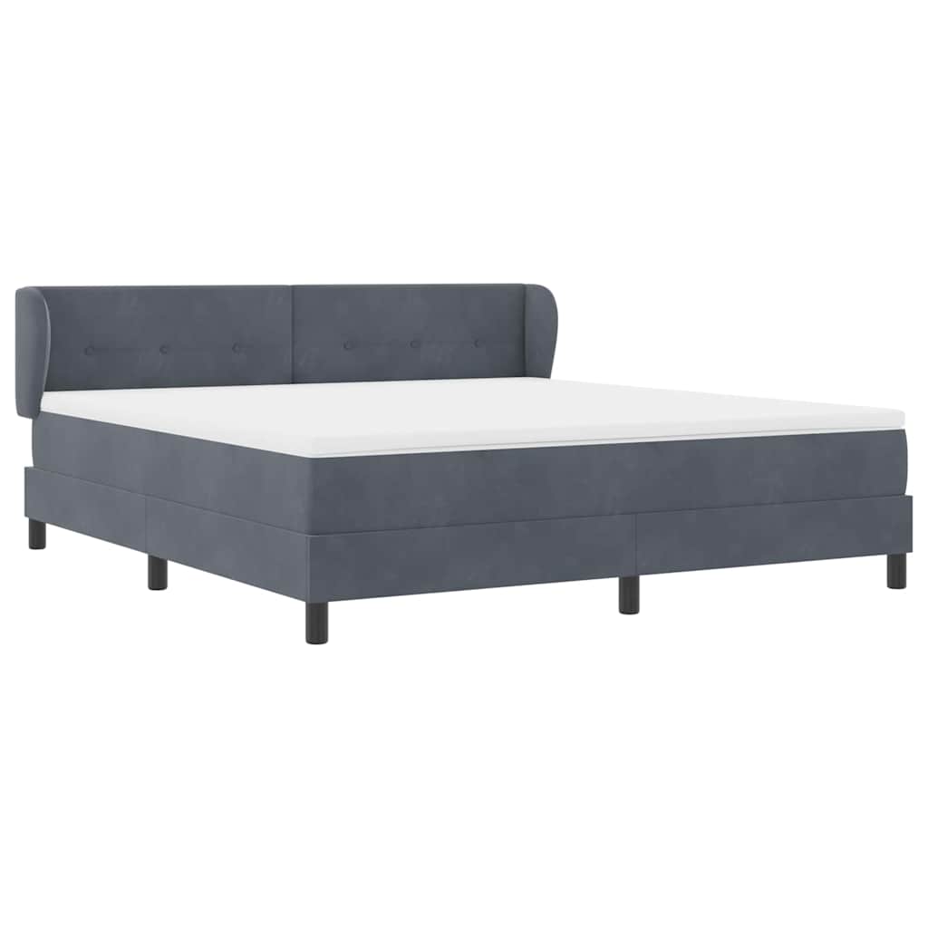 Boxspringbed met hoofdeinde Donkergrijs 180 x 200 cm Fluweel is nu te koop bij PeponiXL, paradijselijk wonen!