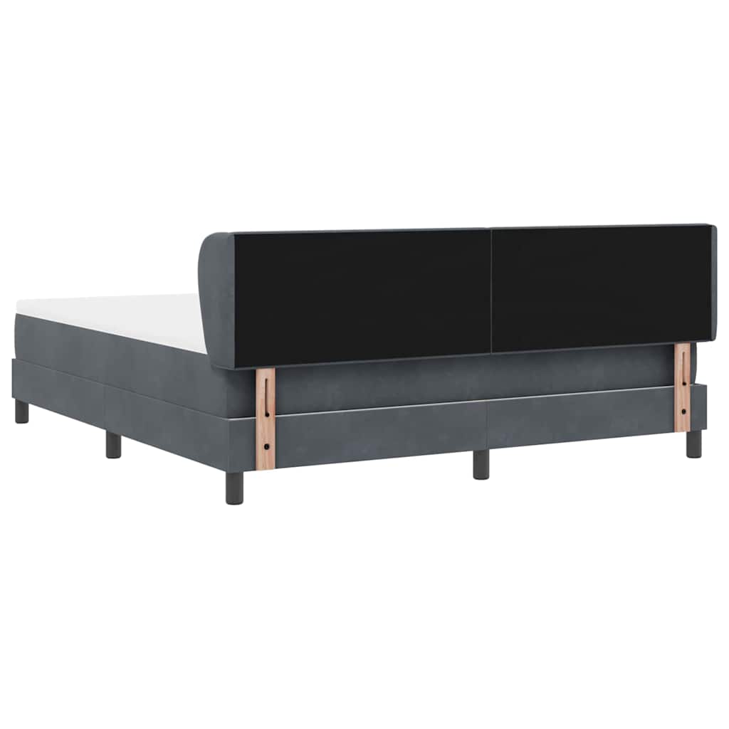 Boxspringbed met hoofdeinde Donkergrijs 180 x 200 cm Fluweel is nu te koop bij PeponiXL, paradijselijk wonen!