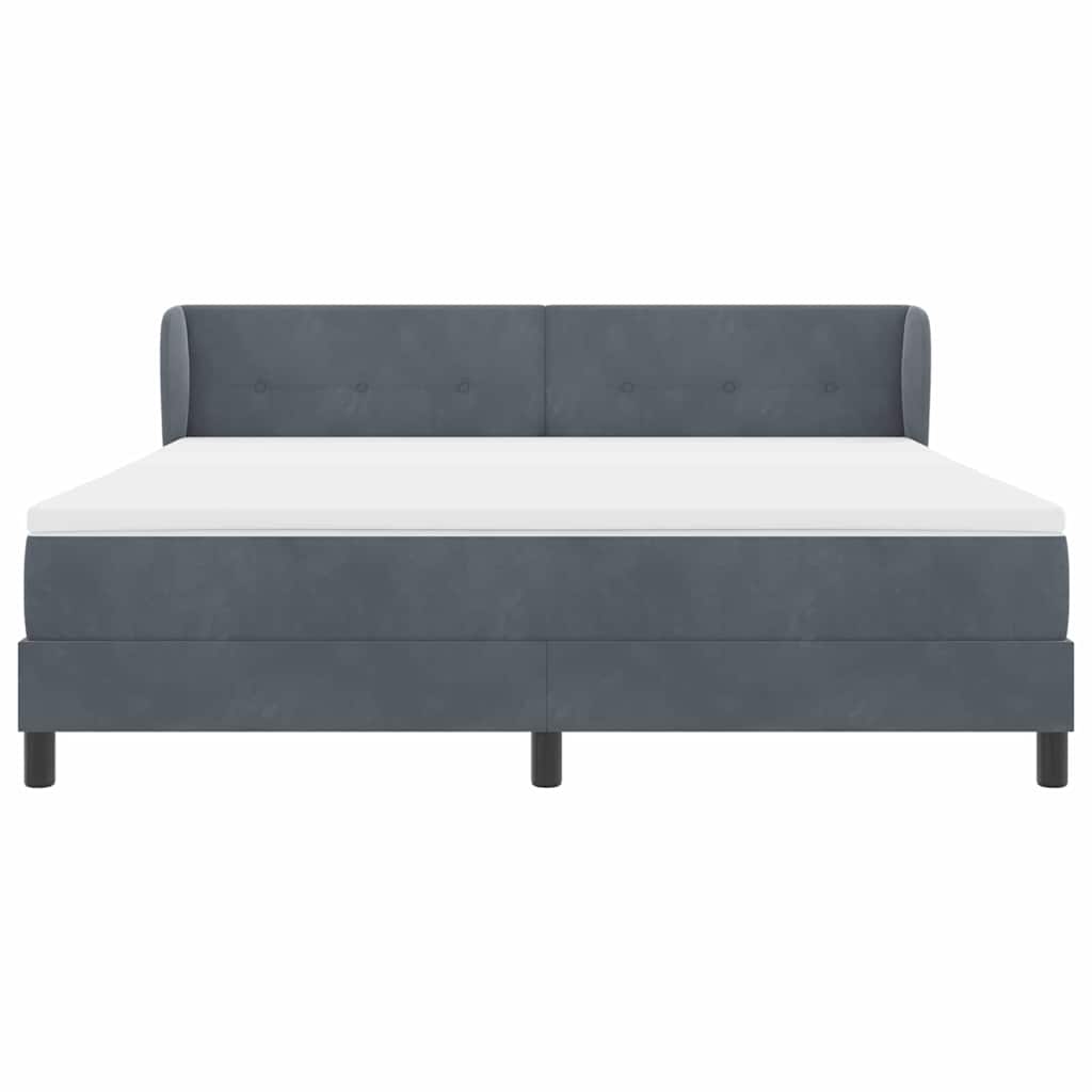 Boxspringbed met hoofdeinde Donkergrijs 180 x 200 cm Fluweel is nu te koop bij PeponiXL, paradijselijk wonen!