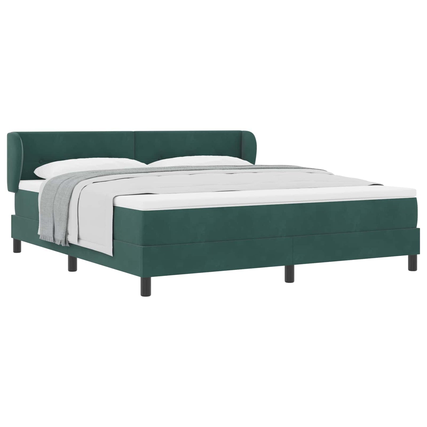 Boxspringbed met hoofdeinde Donkergroen 180 x 200 cm Fluweel is nu te koop bij PeponiXL, paradijselijk wonen!