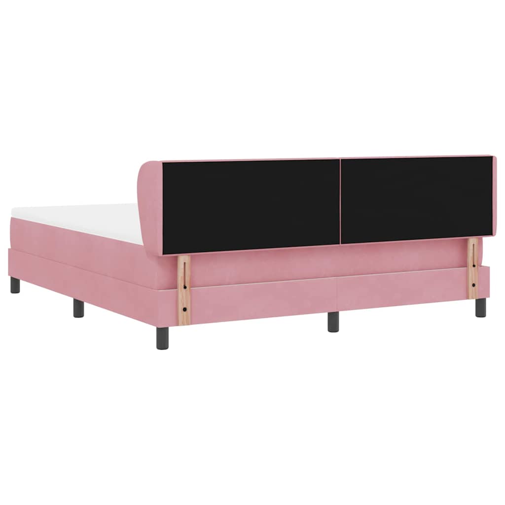 Boxspringbed met hoofdeinde Roze 180 x 200 cm Fluweel is nu te koop bij PeponiXL, paradijselijk wonen!