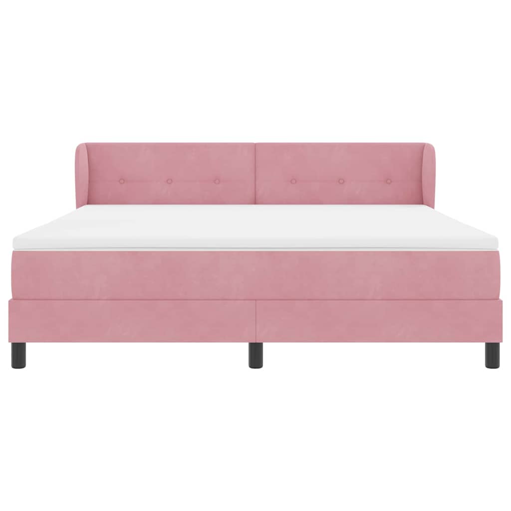 Boxspringbed met hoofdeinde Roze 180 x 200 cm Fluweel is nu te koop bij PeponiXL, paradijselijk wonen!
